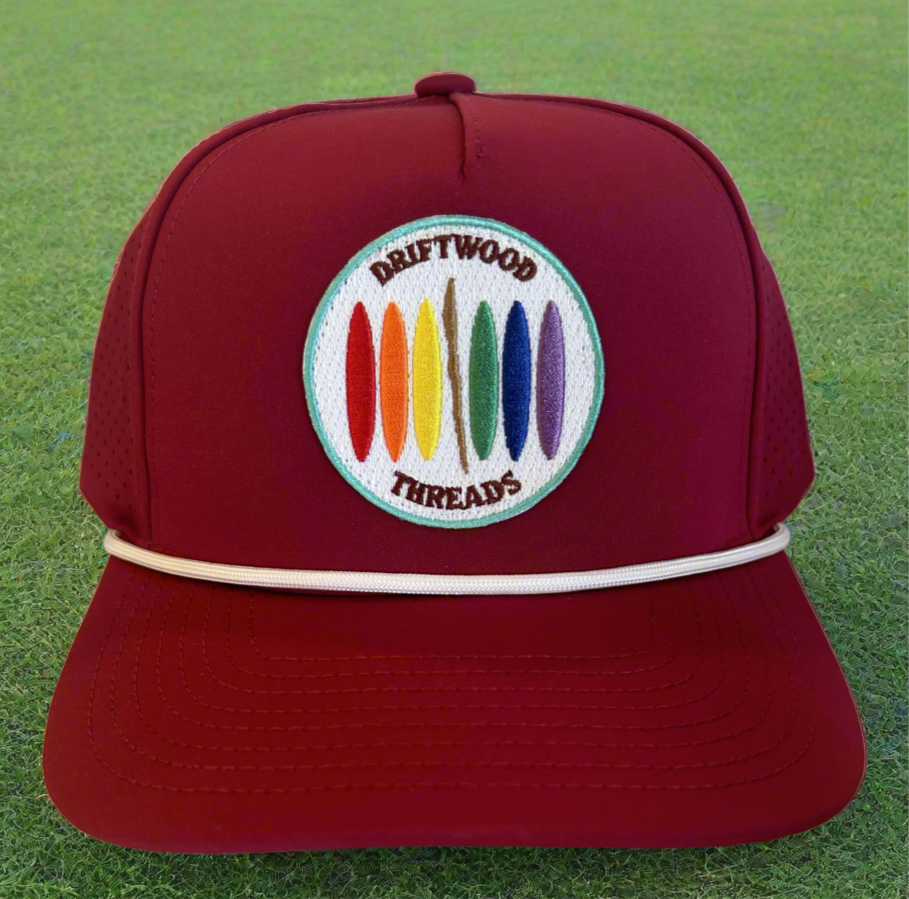 DT Perforated Performance Lid - Maroon w/ White Cord